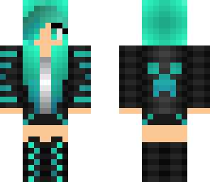 blue and green girl