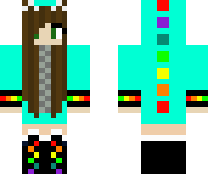 dino rainbow girl