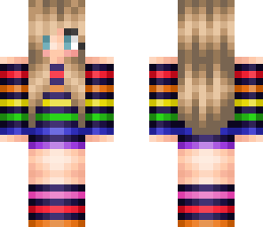 rainbow stripe girl