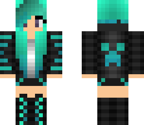 teal and black