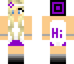 purple hi girl