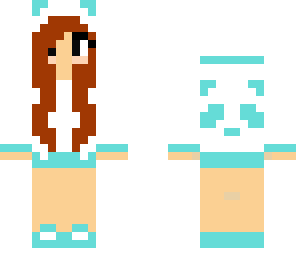 light blue panda girl