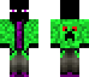 enderman in a creeper hoodie