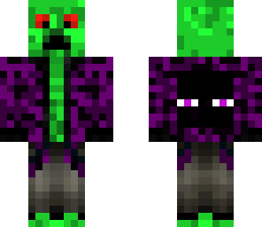 creeper wearing enderman hoodie