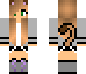brown haired cat girl without headphones