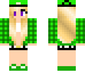 a green skater girl