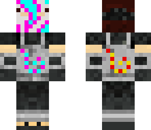 pink and light blue flame anbu
