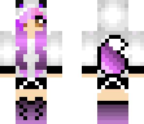 purple stripy wolf girl