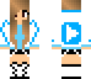 blue youtube girl with brown eyes and brown hair