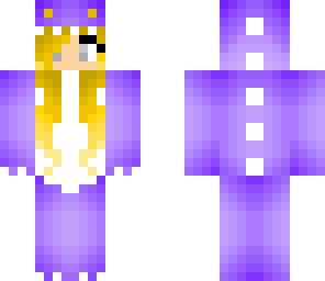 blonde purple dino girl