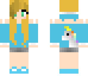 blue unicorn girl