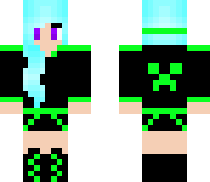 blue haired girl