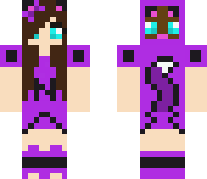 purple kitty girl