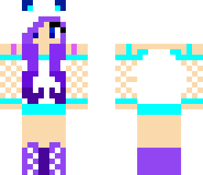 purple blue and pink girl