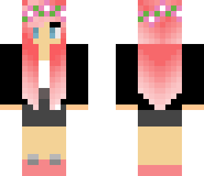 cute pink haired girl