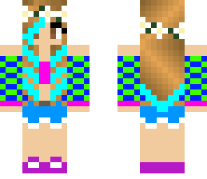 blue hair hip hop girl