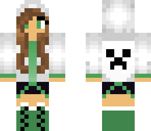 green hoodie girl