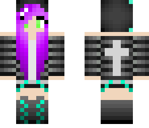 purple hair girl edit