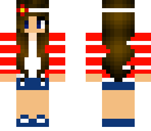 red and blue cute girl