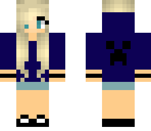 blue hoodie girl
