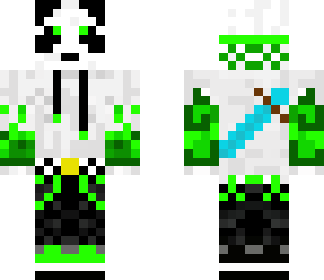 green hoodie panda warrior