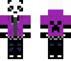 purple hoodie panda
