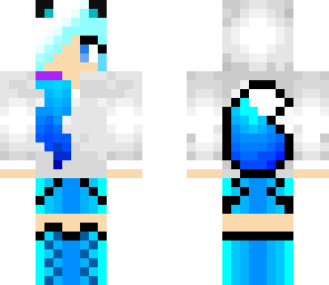 edited blue wolf girl