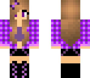 purple plaid girl