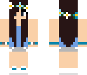 flower girl in blue