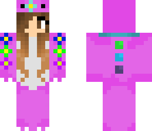 pink flower dino girl