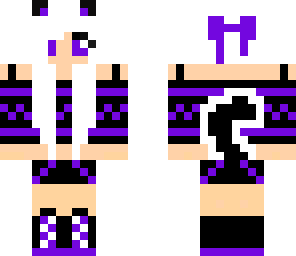 black white and purple kitty
