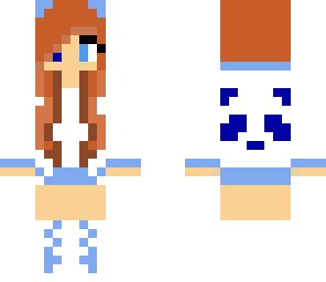 blue panda girl