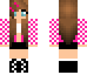 cute checker hoodie girl