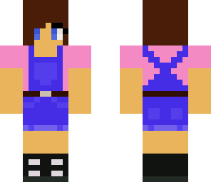 edited girl in overalls