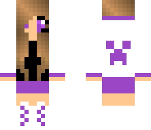 purple creeper girl gamer