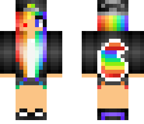 rainbow girl with tail