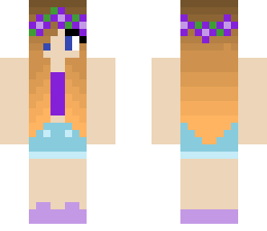 purple ombre girl