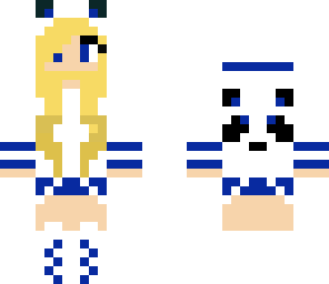 blue panda girl