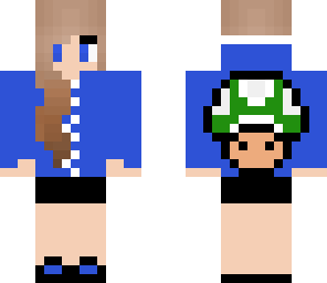 1-up mushroom hoodie girl