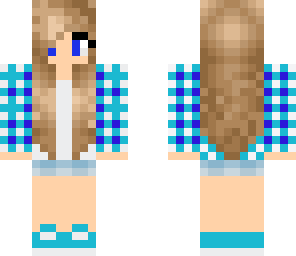 cute girl in blue