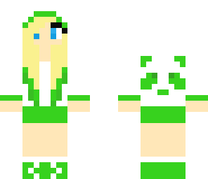 green panda girl