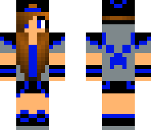 blue badass chick