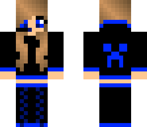 blue creeper gamer girl