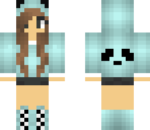blue panda girl