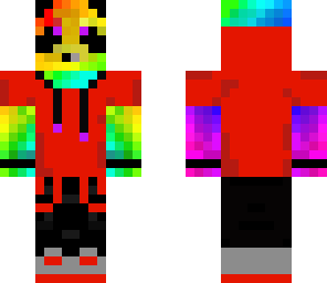 red rainbow panda