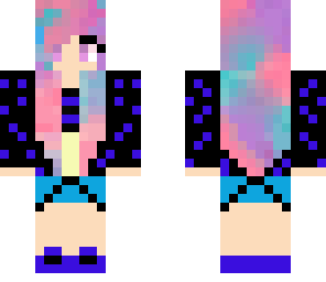 midnight black and midnight blue girl