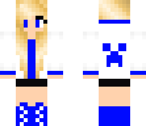 cool blue creeper girl