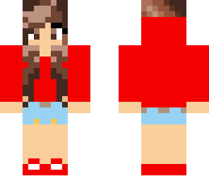 girl wearing red shirt