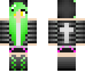 green emo girl