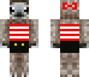 a sloth with clothes